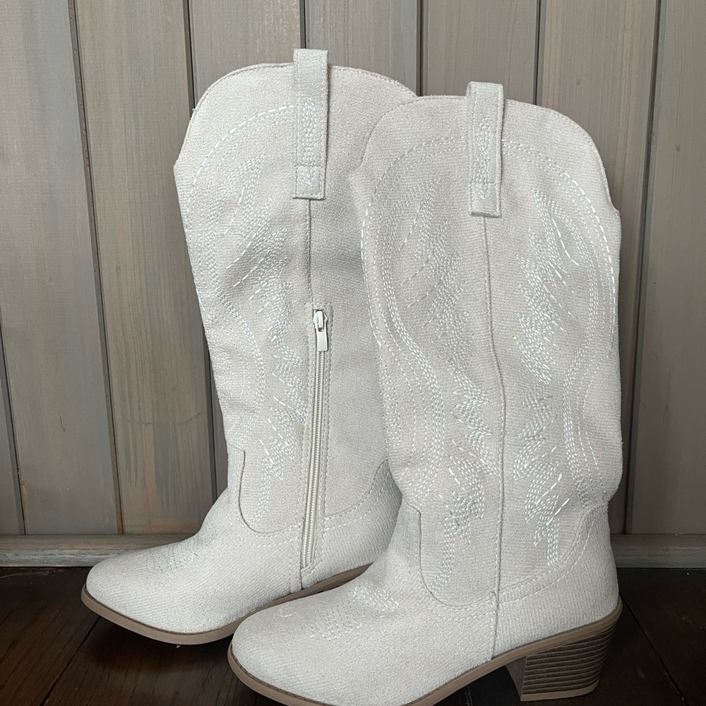 Women's White Western Boots